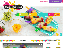 Tablet Screenshot of kidscookclub.com
